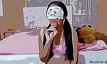 Adik tiri muda tergoda oleh es krim dan seks kasar dari belakang dalam kartun Hentai