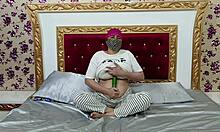 Desi milf indulges in unconventional pleasures with a cucumber